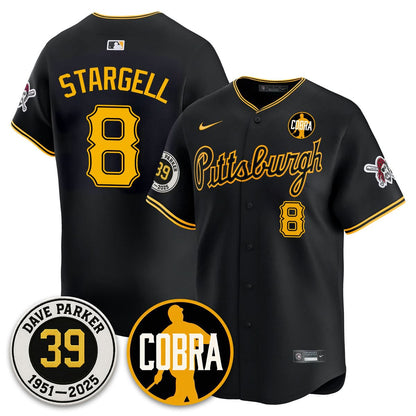 Men's Pittsburgh Pirates Memories Dave Parker Jersey- ���COBRA��� Patch - All Stitched