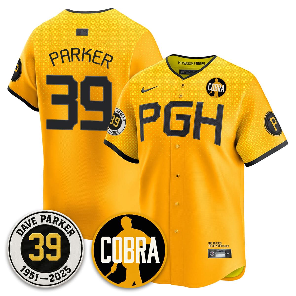 Men's Pittsburgh Pirates Memories Dave Parker Jersey- ���COBRA��� Patch - All Stitched