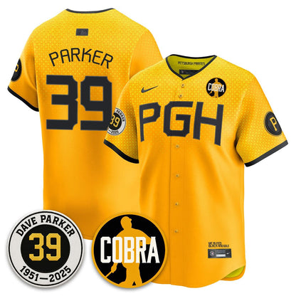 Men's Pittsburgh Pirates Memories Dave Parker Jersey- ���COBRA��� Patch - All Stitched