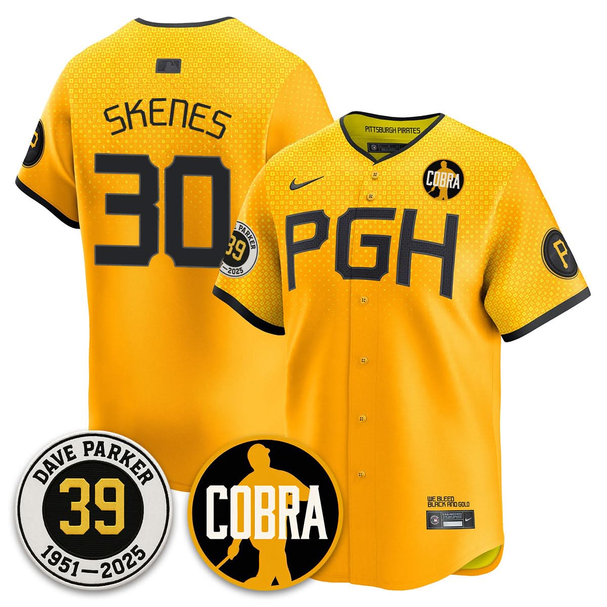 Men's Pittsburgh Pirates Memories Dave Parker Jersey- ���COBRA��� Patch - All Stitched