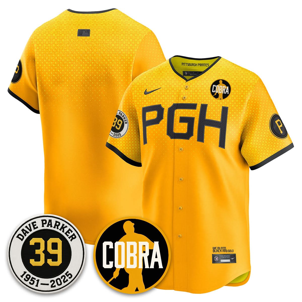 Men's Pittsburgh Pirates Memories Dave Parker Jersey- ���COBRA��� Patch - All Stitched