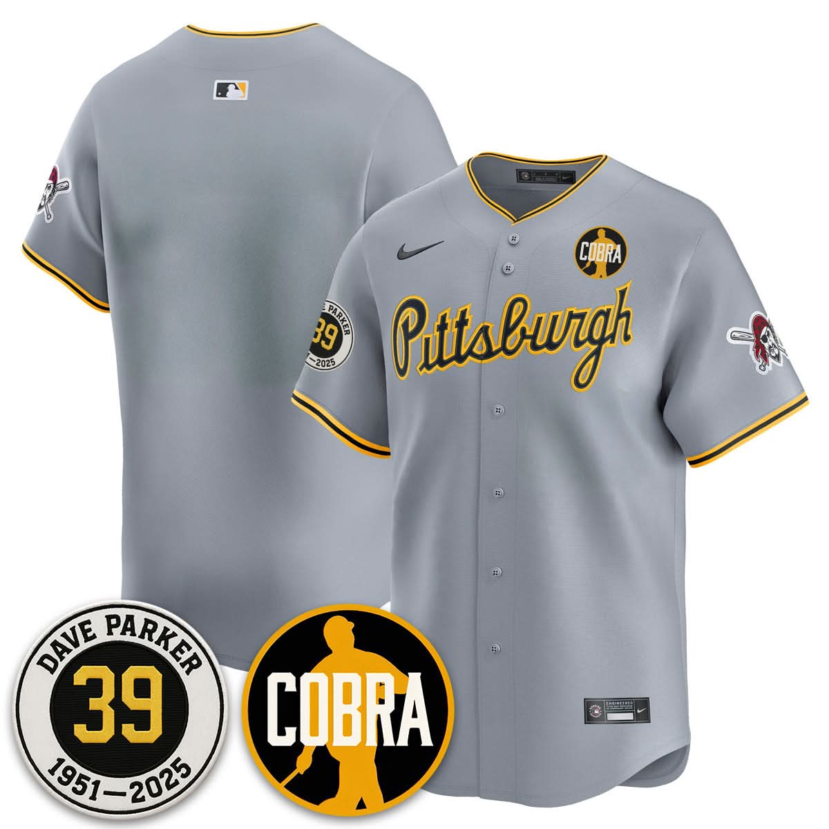 Men's Pittsburgh Pirates Memories Dave Parker Jersey- ���COBRA��� Patch - All Stitched