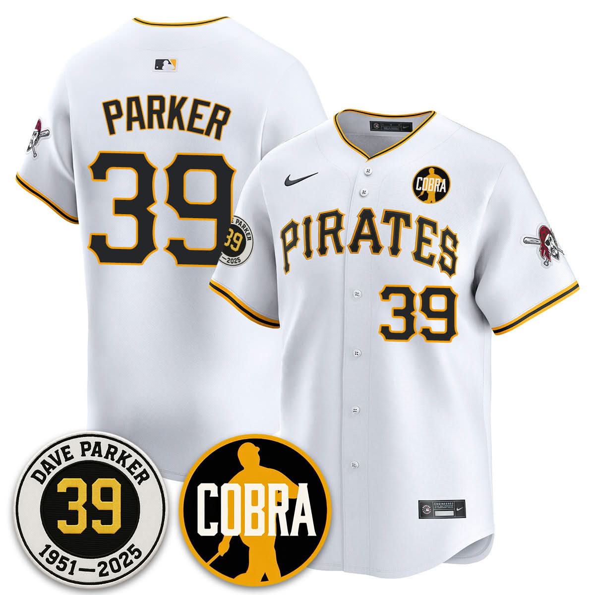 Men's Pittsburgh Pirates Memories Dave Parker Jersey- ���COBRA��� Patch - All Stitched