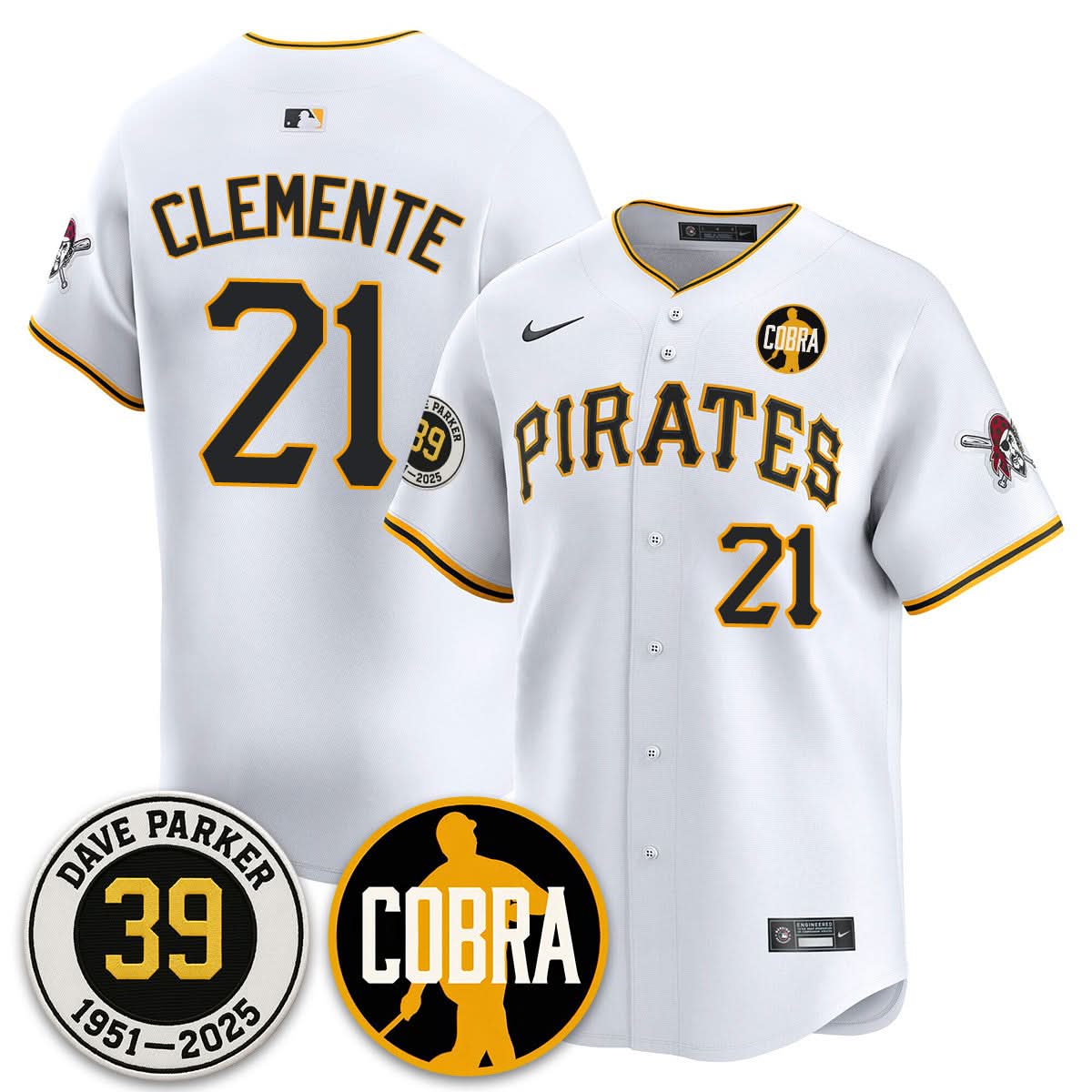 Men's Pittsburgh Pirates Memories Dave Parker Jersey- ���COBRA��� Patch - All Stitched