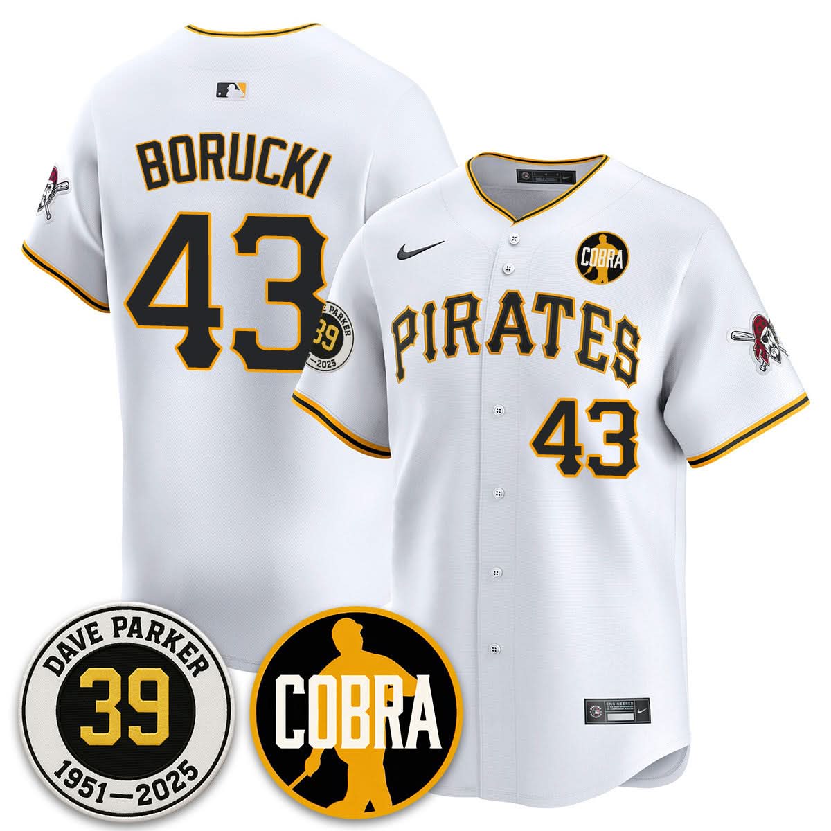 Men's Pittsburgh Pirates Memories Dave Parker Jersey- ���COBRA��� Patch - All Stitched