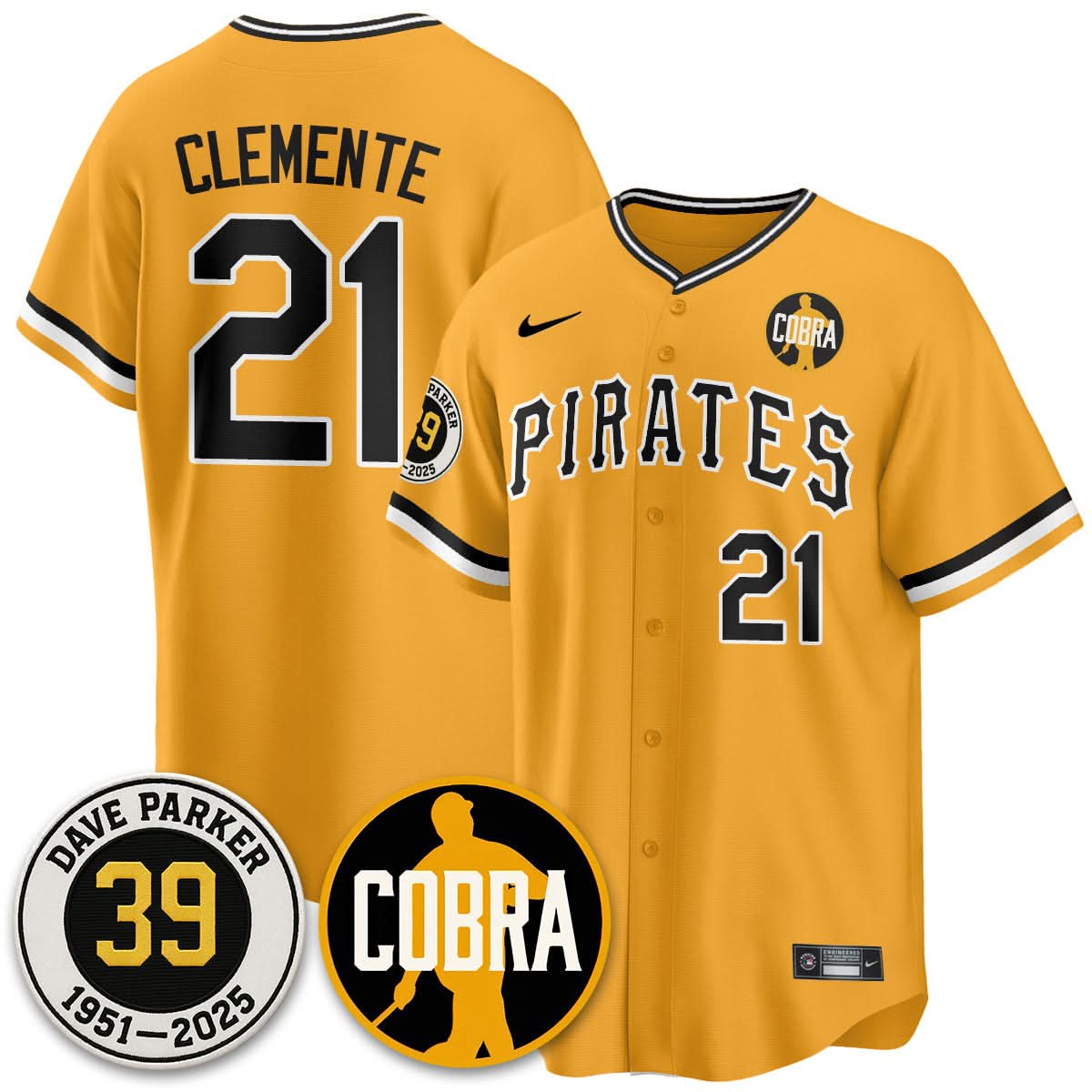 Men's Pittsburgh Pirates Memories Dave Parker Jersey- ���COBRA��� Patch - All Stitched