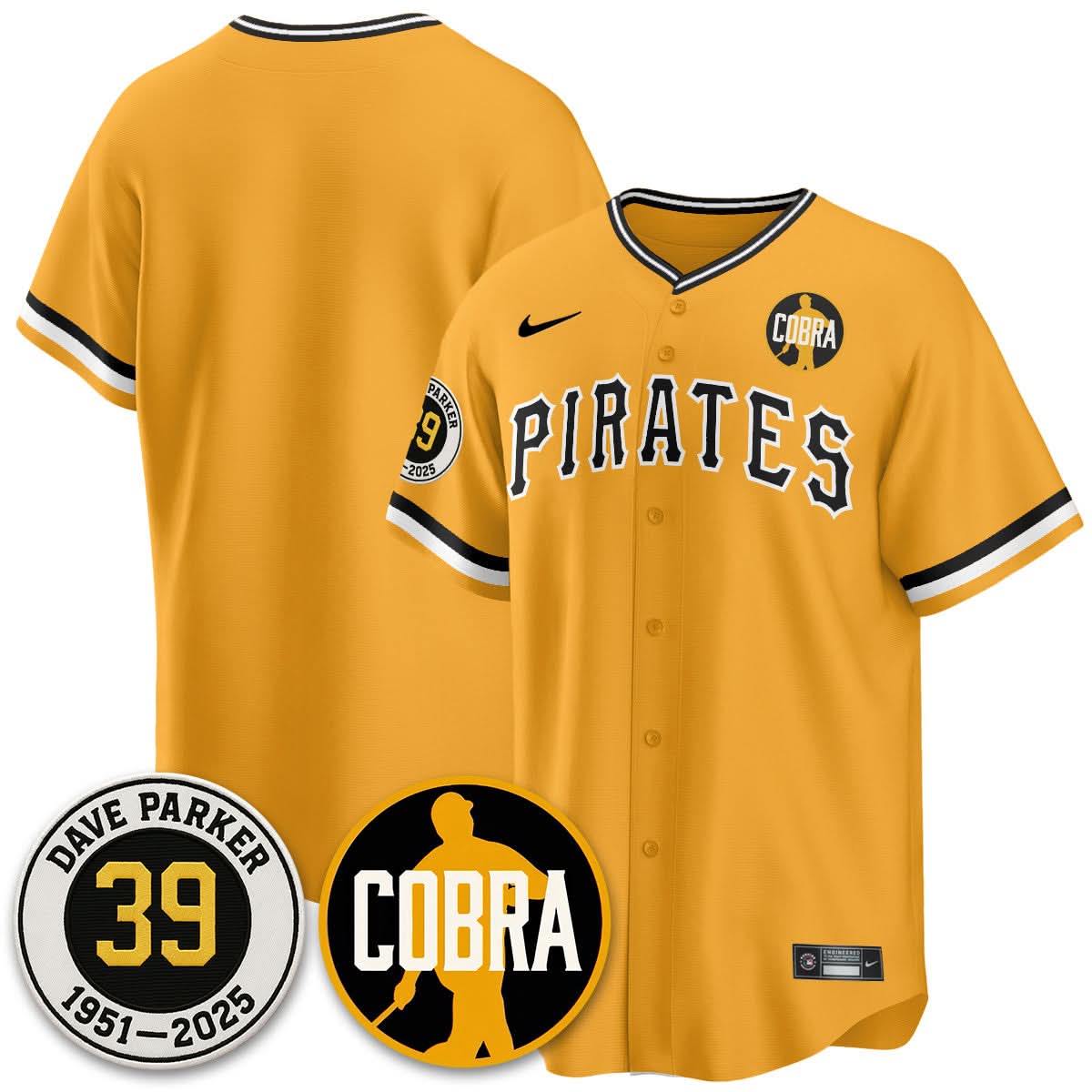 Men's Pittsburgh Pirates Memories Dave Parker Jersey- ���COBRA��� Patch - All Stitched