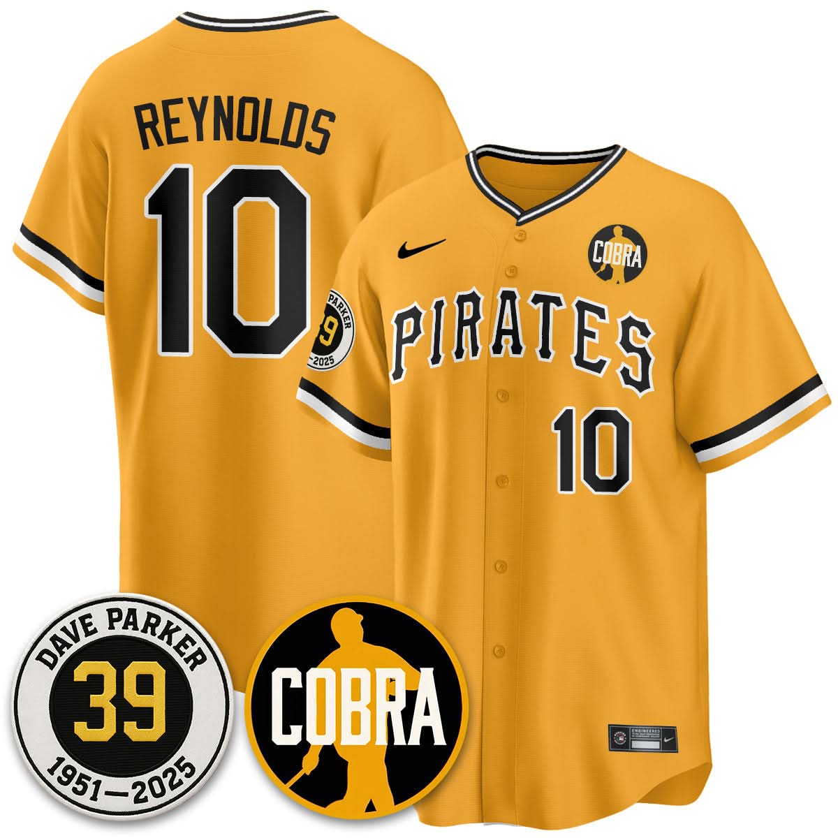 Men's Pittsburgh Pirates Memories Dave Parker Jersey- ���COBRA��� Patch - All Stitched