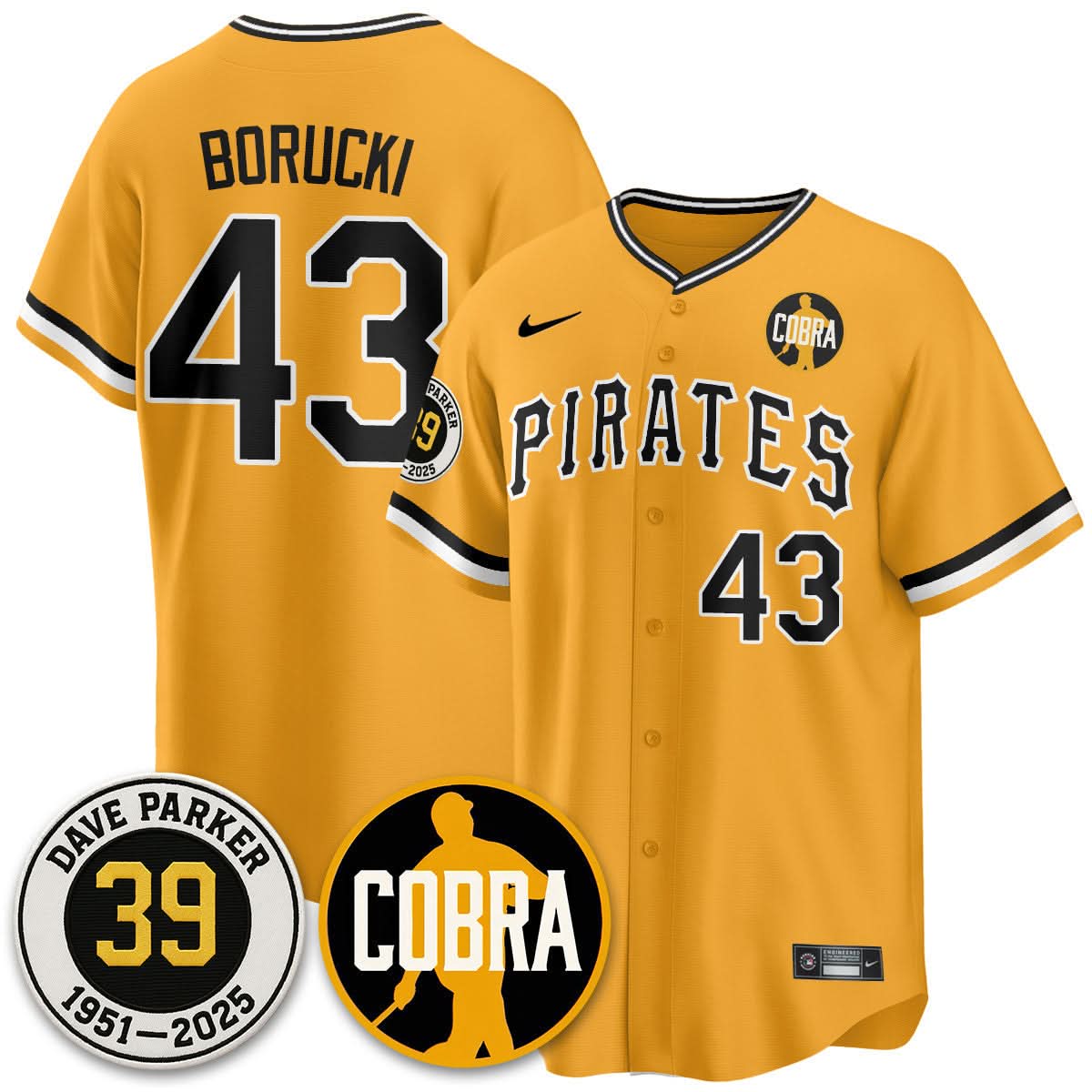 Men's Pittsburgh Pirates Memories Dave Parker Jersey- ���COBRA��� Patch - All Stitched