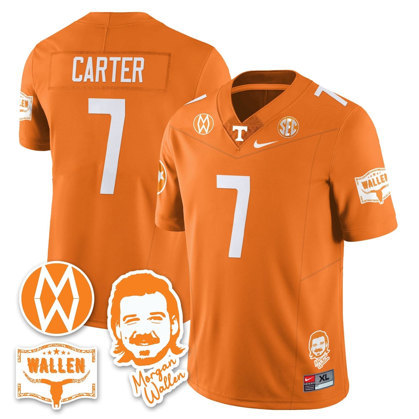 Men's Tennessee Volunteers Morgan Wallen 2025 Jersey - All Stitched