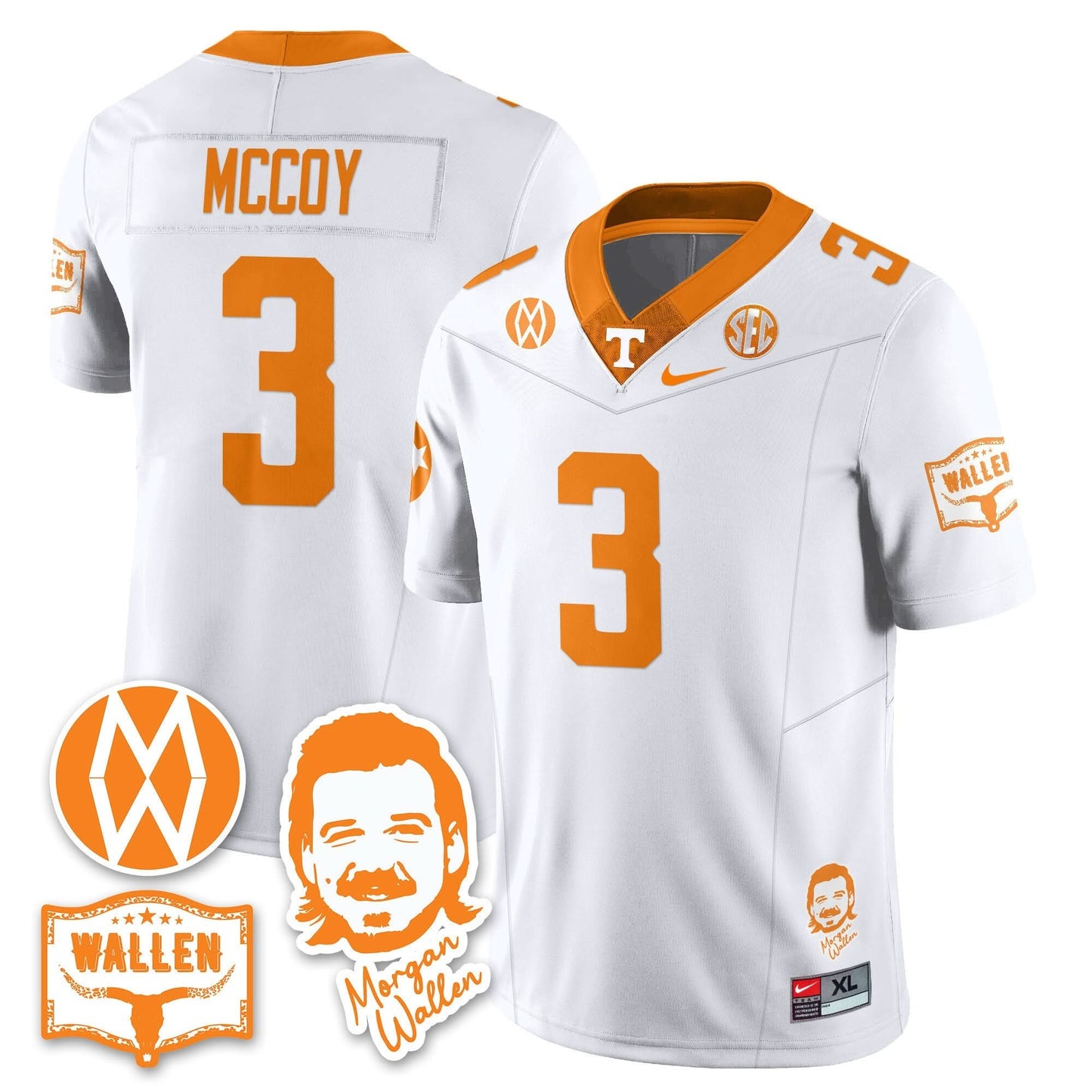 Tennessee Volunteers Morgan Wallen 2025 Jersey - All Stitched