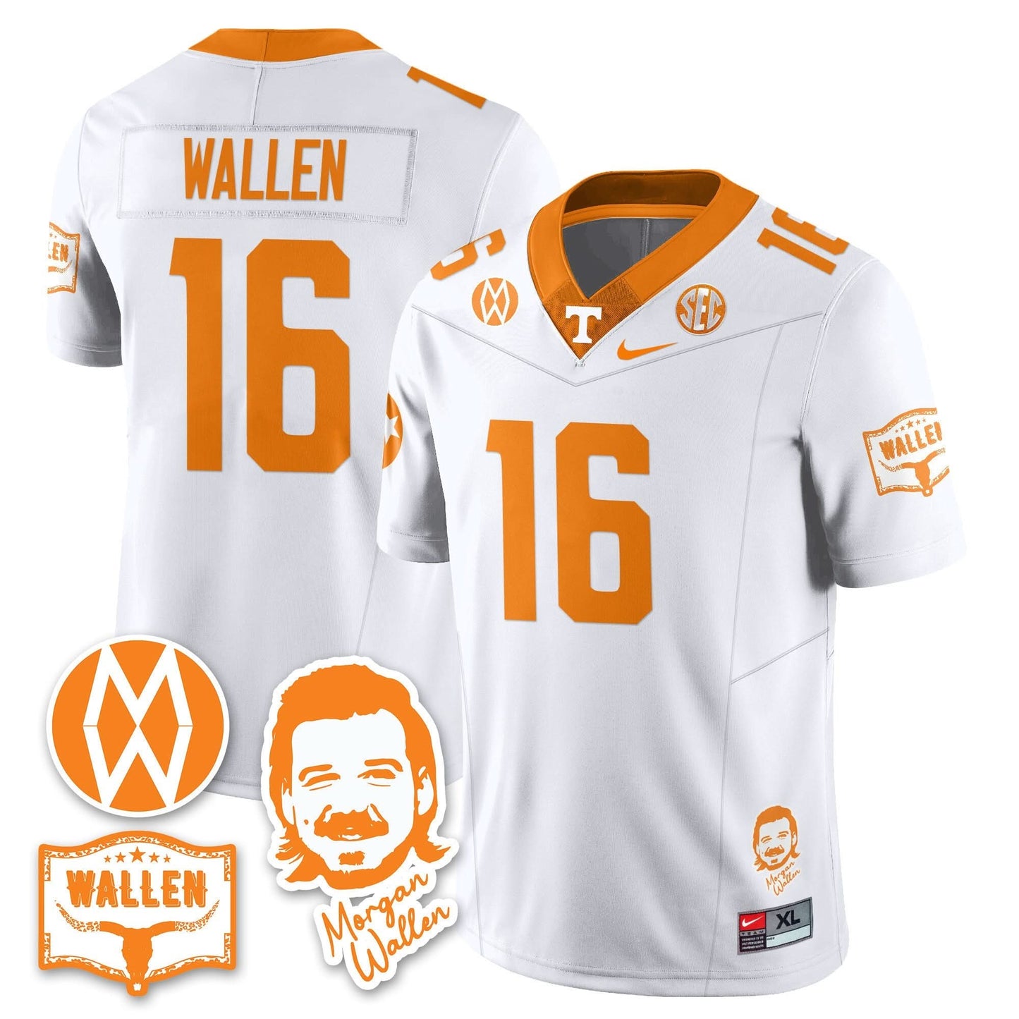 Tennessee Volunteers Morgan Wallen 2025 Jersey - All Stitched