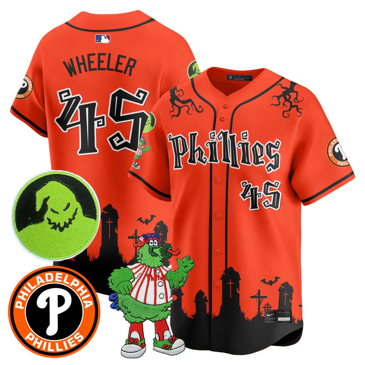 Men's Philadelphia Phillies Oogie Boogie & Phanatic Premier Limited Jersey - All Stitched