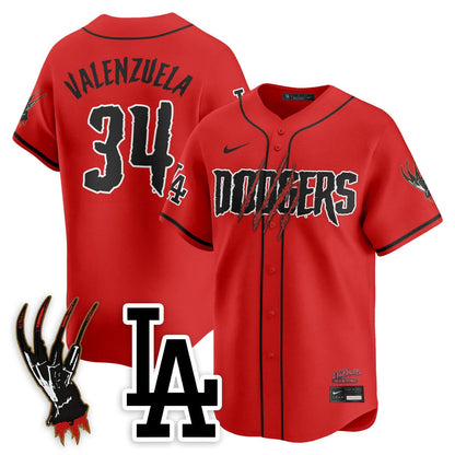 Los Angeles Dodgers "A Nightmare on Elm Street" Jersey - Stitched