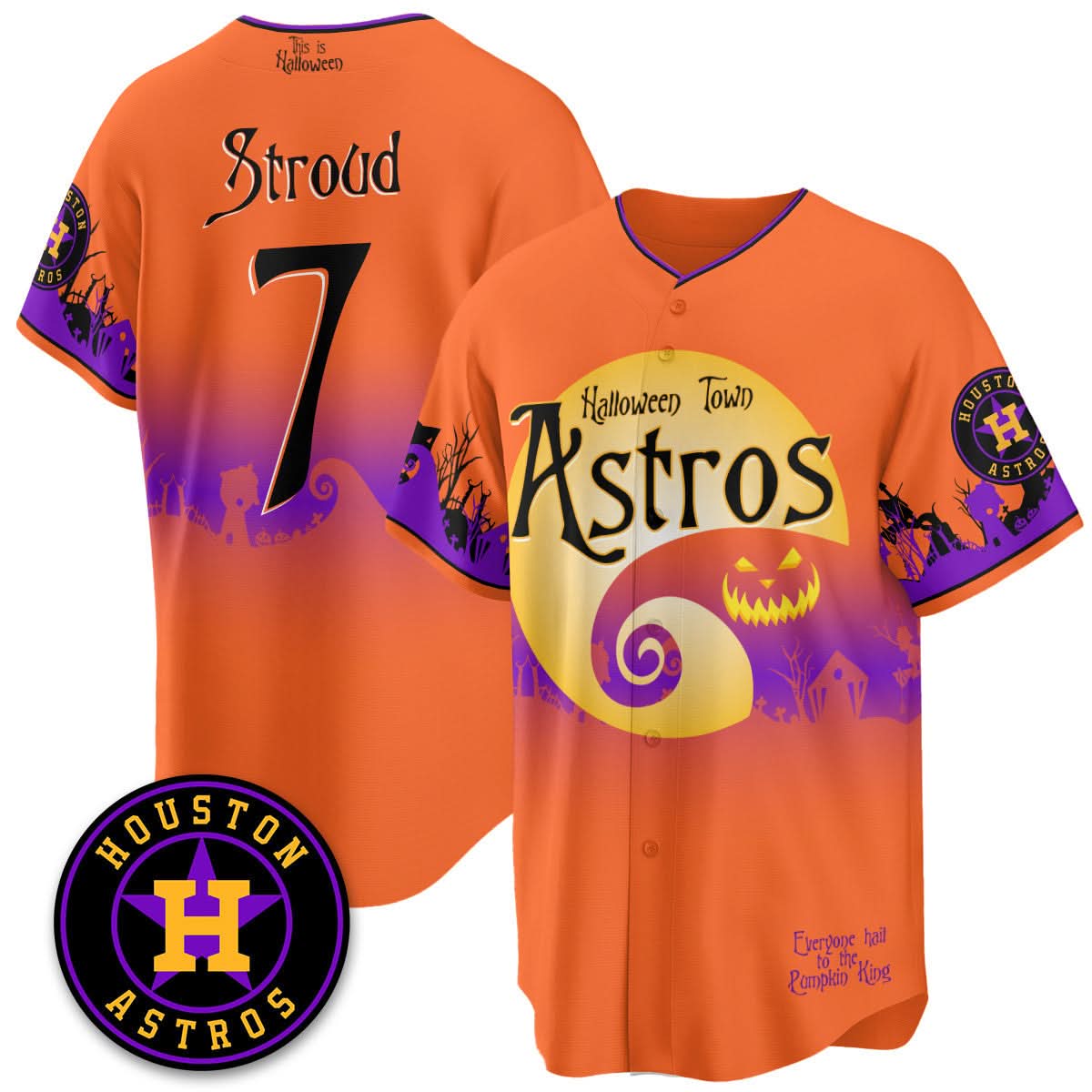 Houston Astros "Halloween Town" Limited Jersey - Stitched