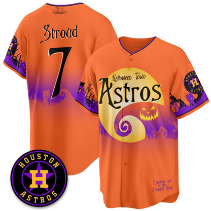 Houston Astros "Halloween Town" Limited Jersey - Stitched