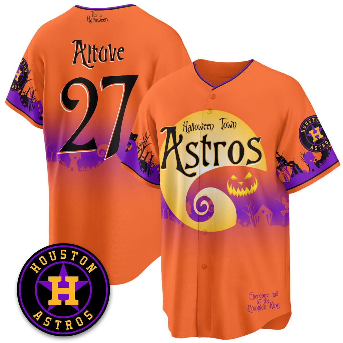 Houston Astros "Halloween Town" Limited Jersey - Stitched