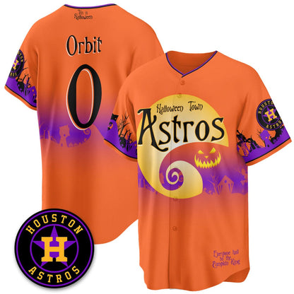 Houston Astros "Halloween Town" Limited Jersey - Stitched