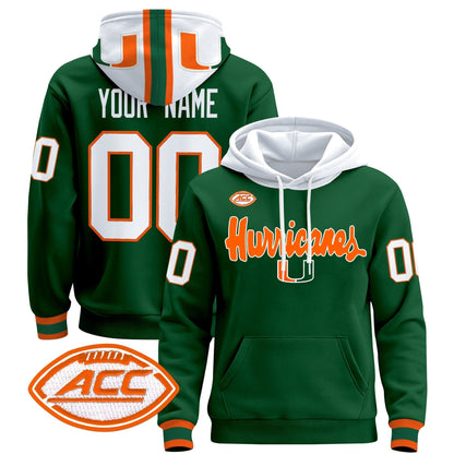 Miami Hurricanes 2025 Premium Custom Pullover Hoodie V2