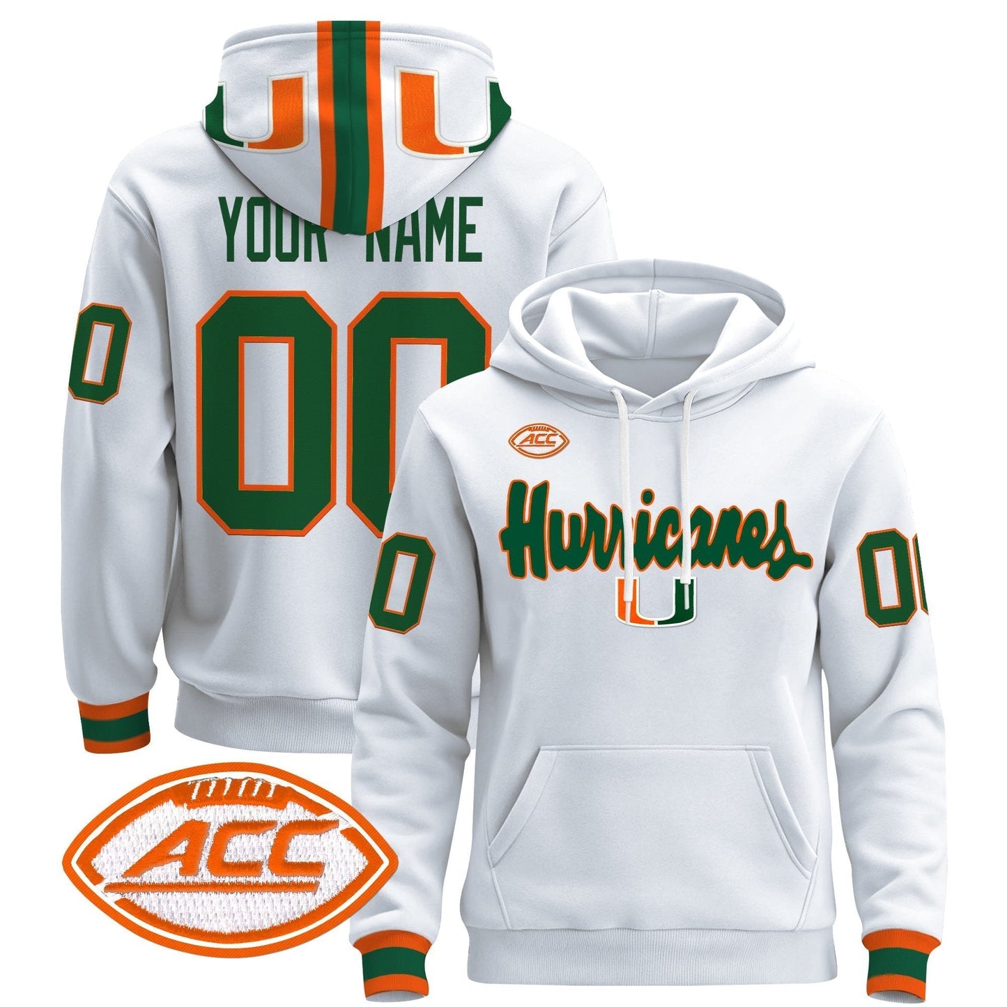 Miami Hurricanes 2025 Premium Custom Pullover Hoodie V2