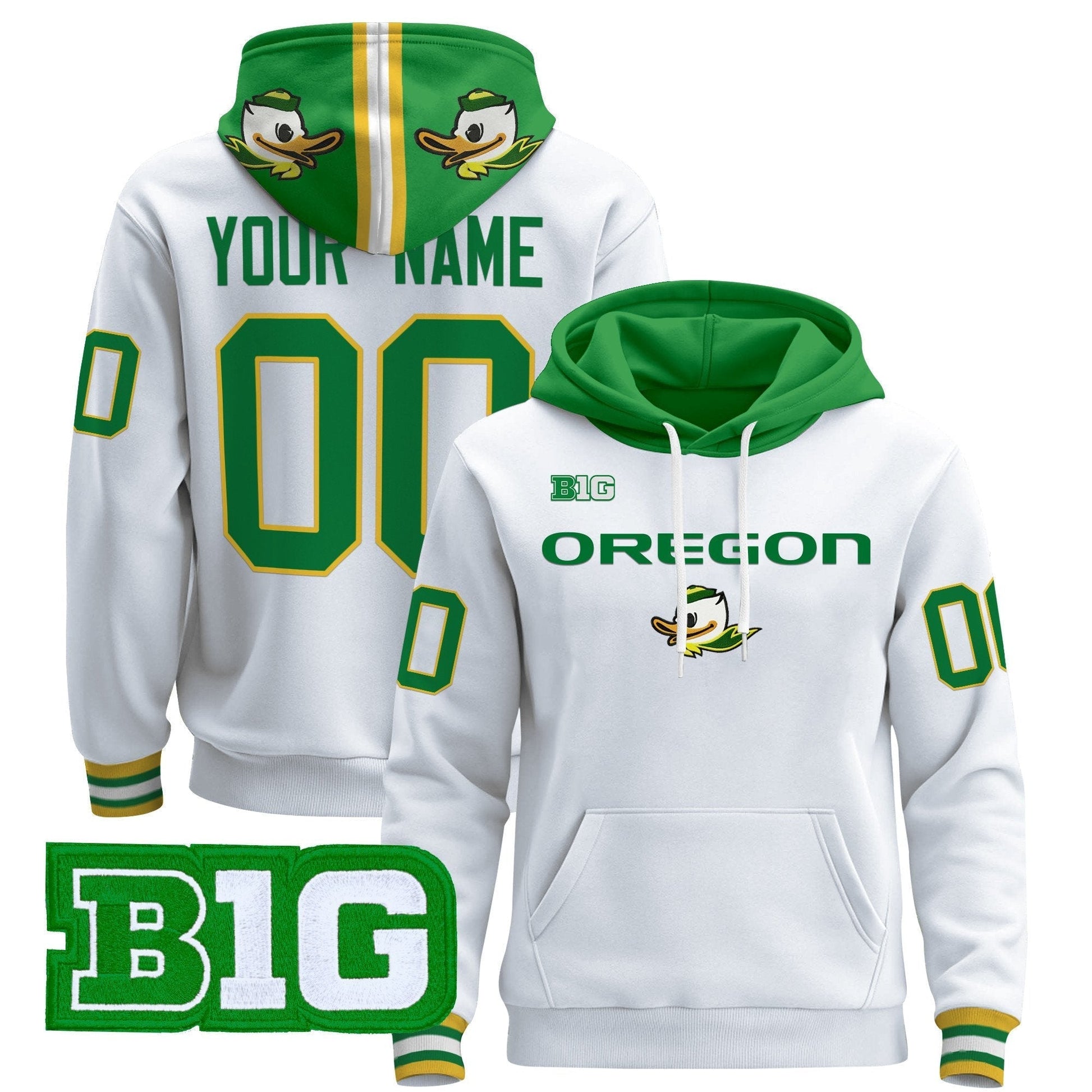 Oregon Ducks 2025 Premium Custom Pullover Hoodie V3