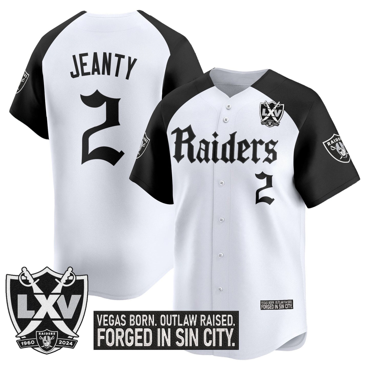 Men's Las Vegas Raiders 'Gothic Sin City Shadows Edition' Vapor Baseball Jersey - All Stitched