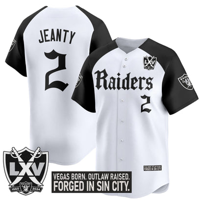 Men's Las Vegas Raiders 'Gothic Sin City Shadows Edition' Vapor Baseball Jersey - All Stitched