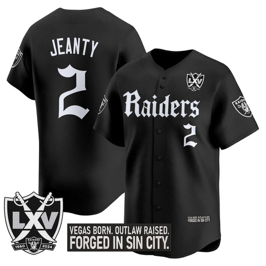 Men's Las Vegas Raiders 'Gothic Sin City Shadows Edition' Vapor Baseball Jersey - All Stitched