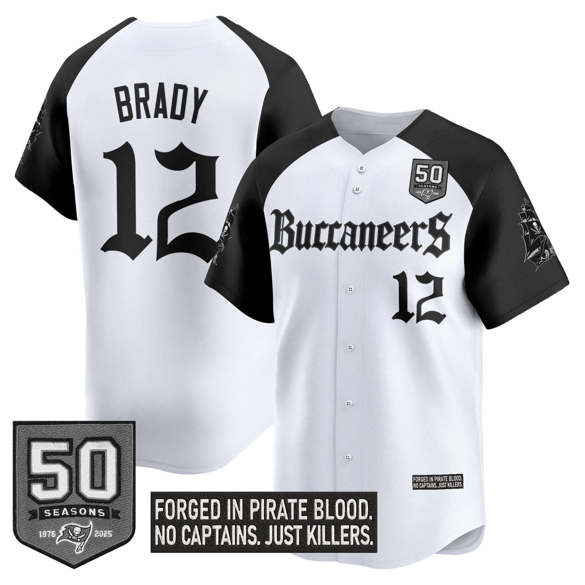 Men's Tampa Bay Buccaneers 'Gothic Pirate Shadows Edition' Vapor Baseball Jersey - All Stitched