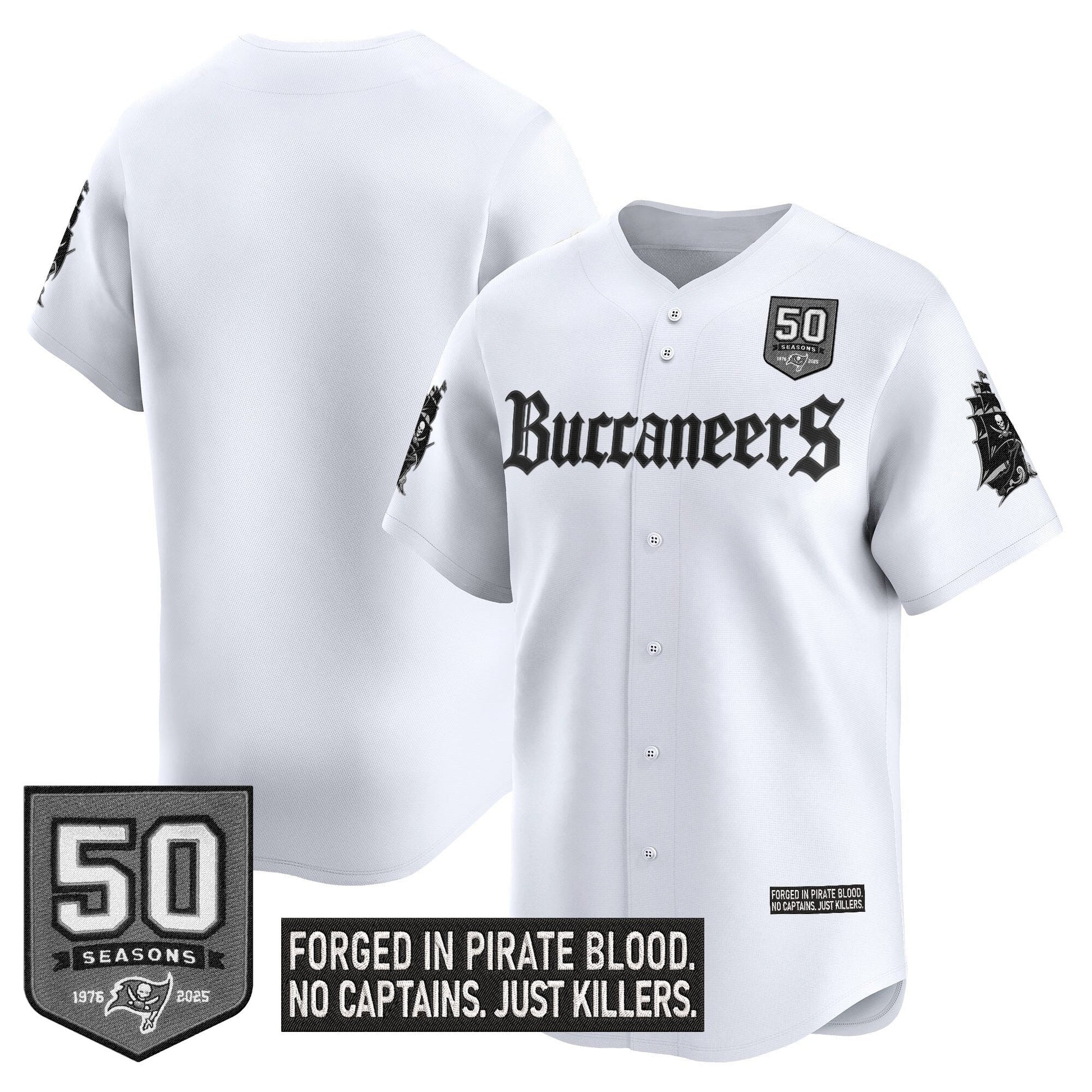 Men's Tampa Bay Buccaneers 'Gothic Pirate Shadows Edition' Vapor Baseball Jersey - All Stitched
