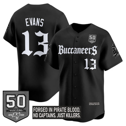 Men's Tampa Bay Buccaneers 'Gothic Pirate Shadows Edition' Vapor Baseball Jersey - All Stitched