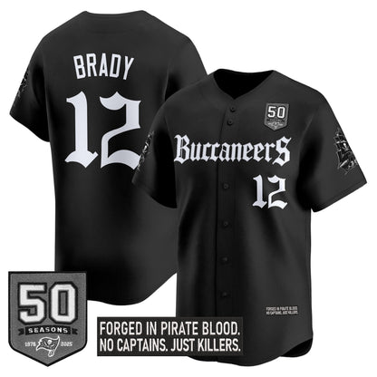 Men's Tampa Bay Buccaneers 'Gothic Pirate Shadows Edition' Vapor Baseball Jersey - All Stitched