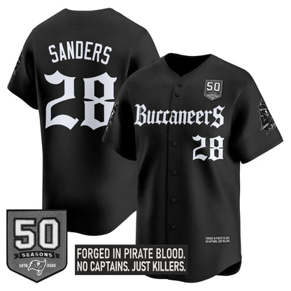 Men's Tampa Bay Buccaneers 'Gothic Pirate Shadows Edition' Vapor Baseball Jersey - All Stitched