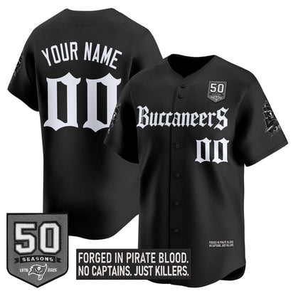 Tampa Bay Buccaneers 'Gothic Pirate Shadows Edition' Vapor Baseball Custom Jersey - All Stitched
