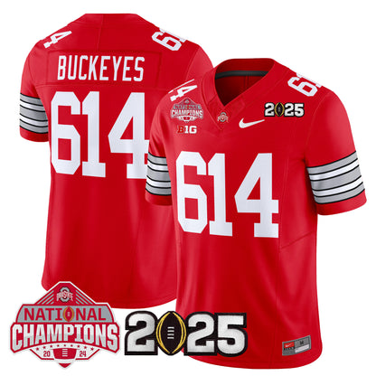 Ohio State Buckeyes 'Heritage Stripe' 2025 National Champions Patch Vapor Limited Jersey - Stitched