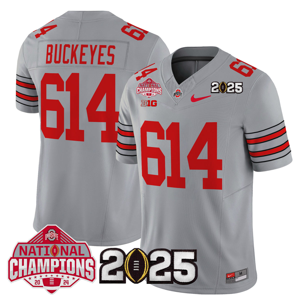 Ohio State Buckeyes 'Heritage Stripe' 2025 National Champions Patch Vapor Limited Jersey - Stitched