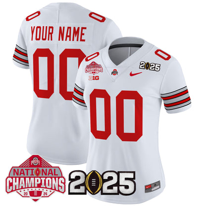Ohio State Buckeyes 'Heritage Stripe' 2025 National Champions Patch Vapor Limited Custom Jersey - Stitched