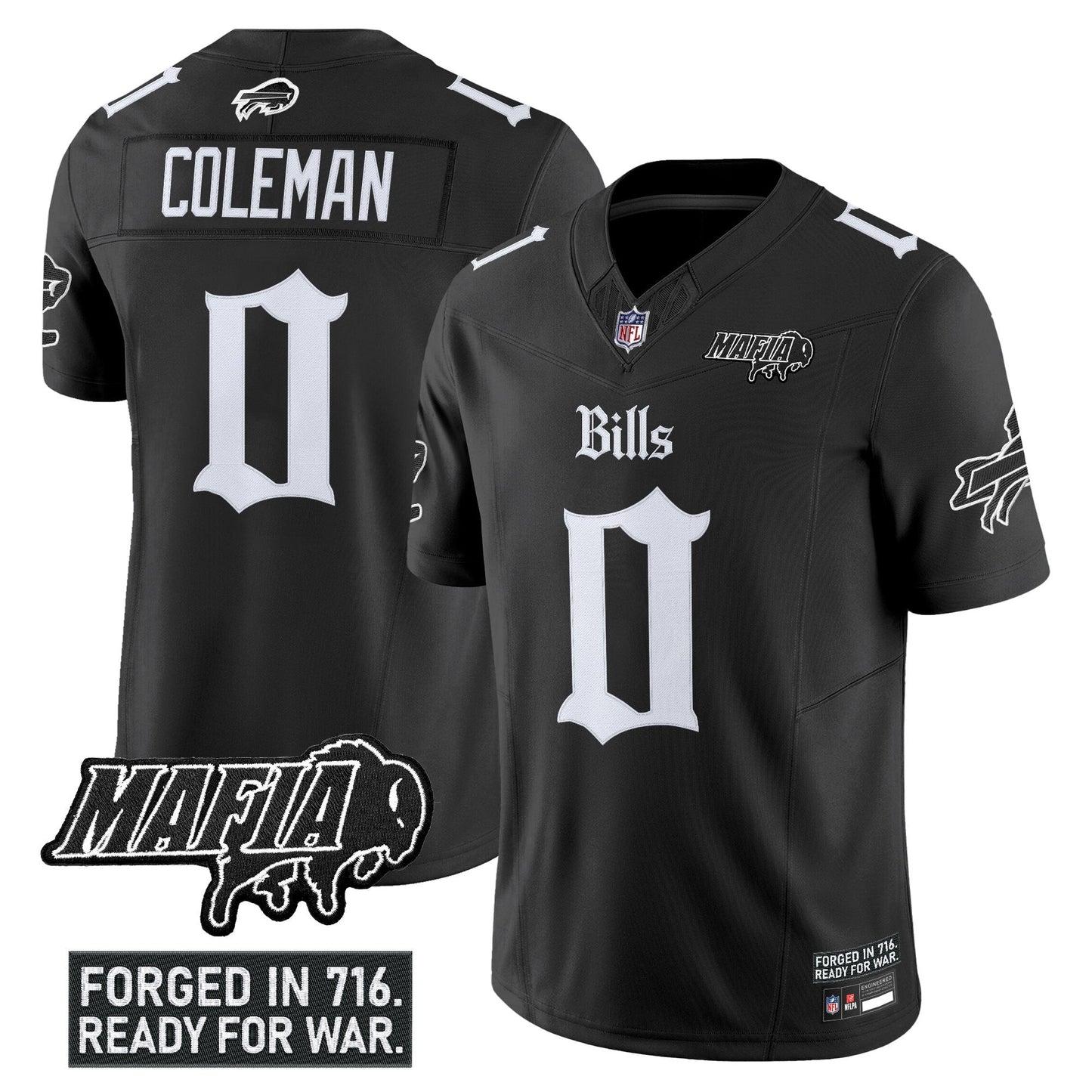 Men's Buffalo Bills 'Gothic Cold Front Edition' Vapor Limited Jersey V2 - All Stitched