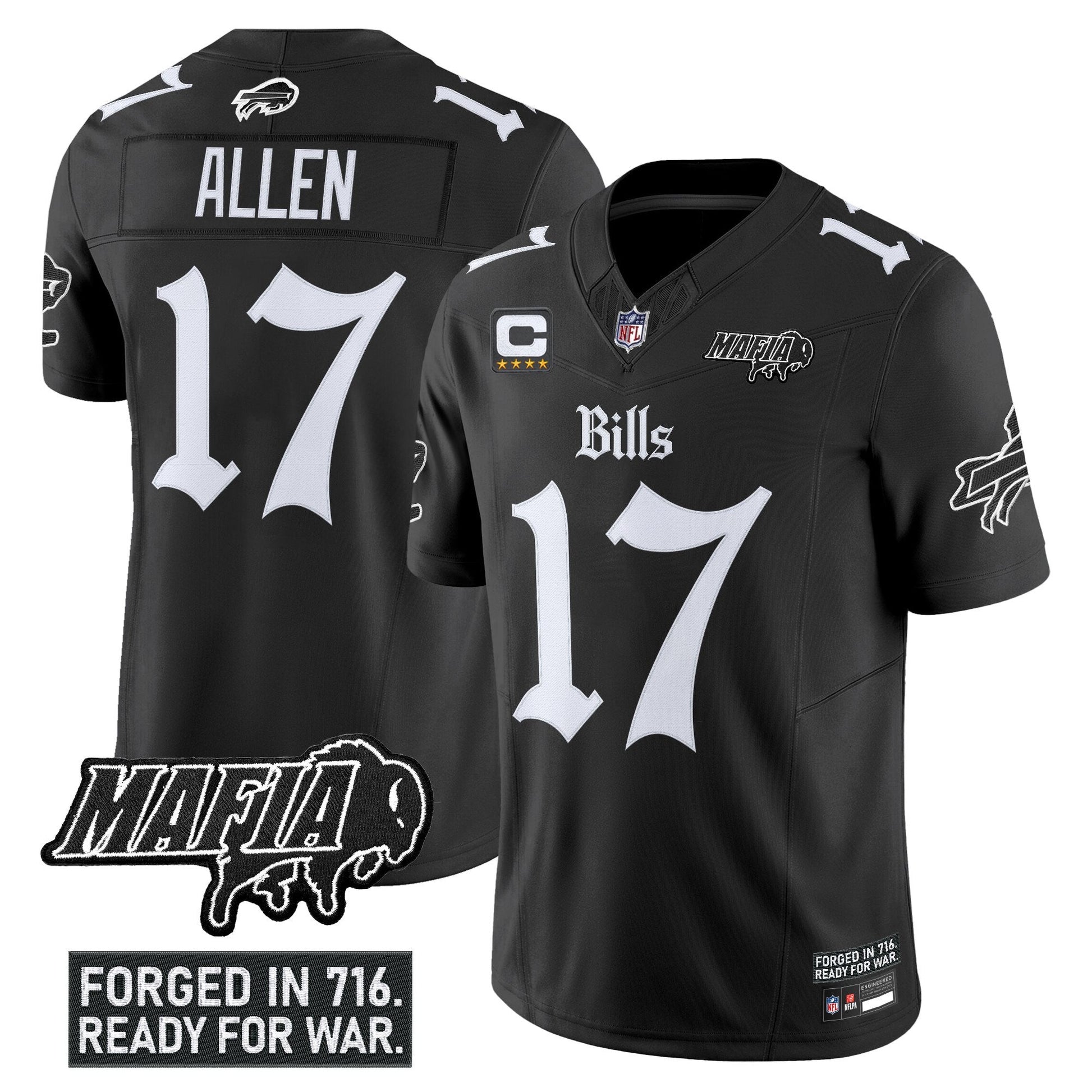 Men's Buffalo Bills 'Gothic Cold Front Edition' Vapor Limited Jersey V2 - All Stitched
