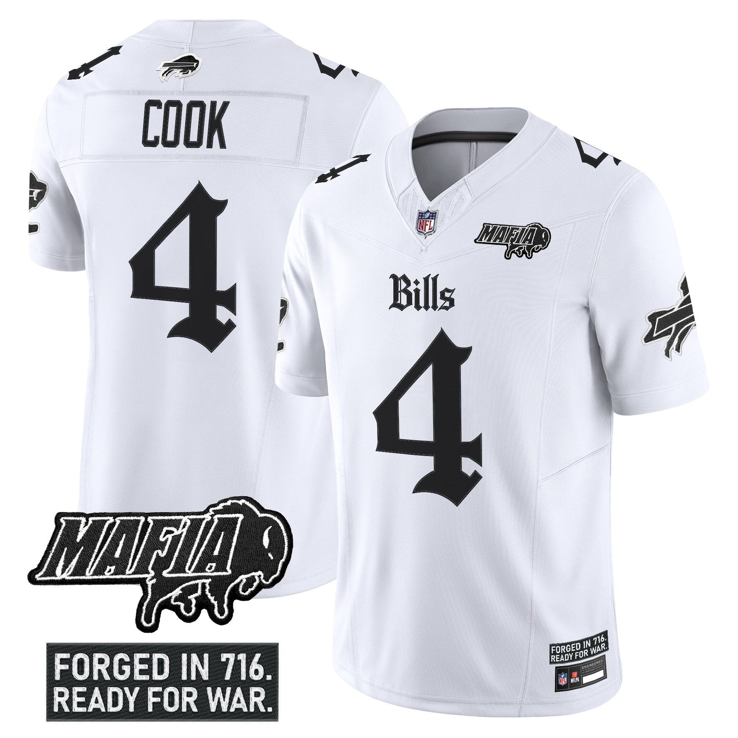 Men's Buffalo Bills 'Gothic Cold Front Edition' Vapor Limited Jersey V2 - All Stitched