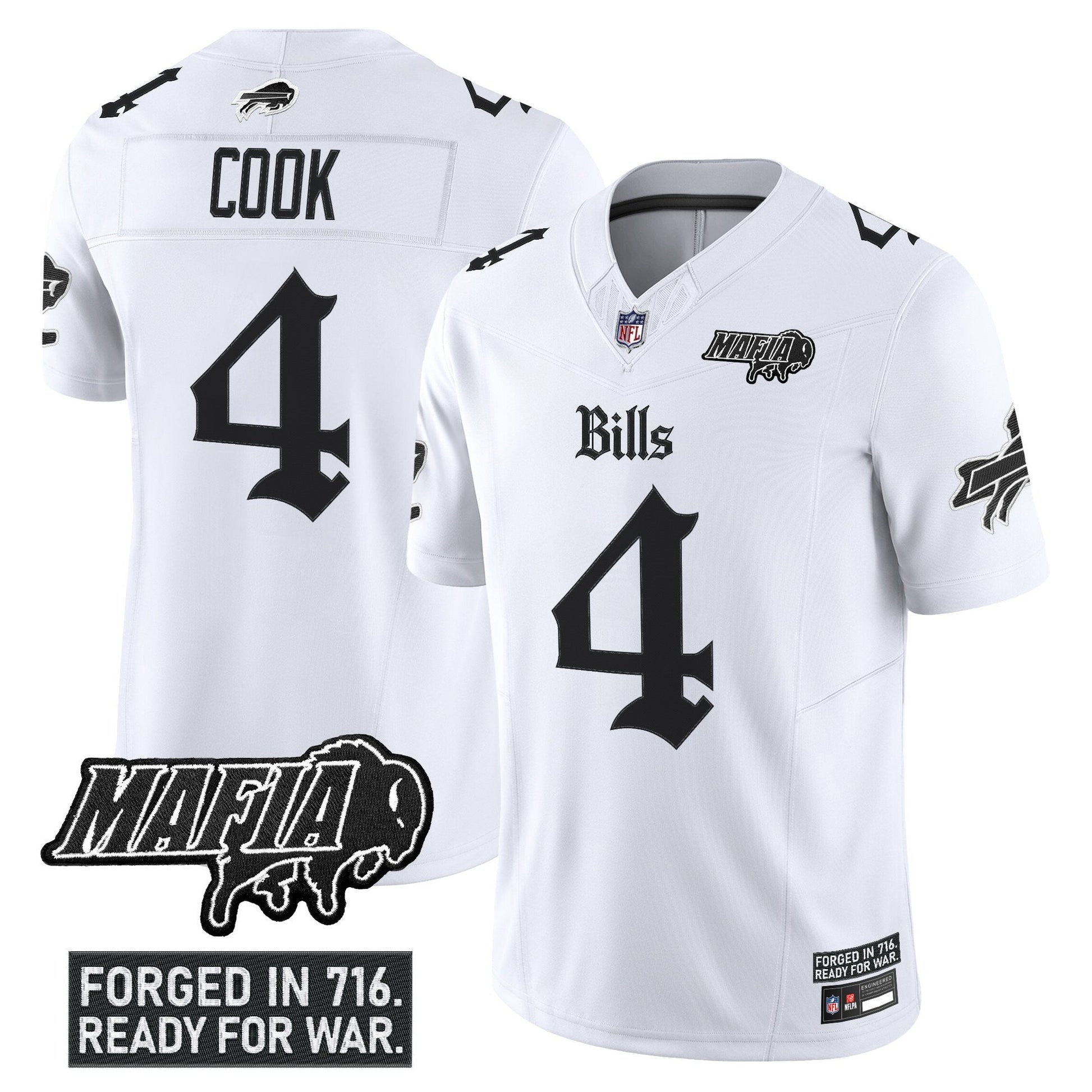 Men's Buffalo Bills 'Gothic Cold Front Edition' Vapor Limited Jersey V2 - All Stitched