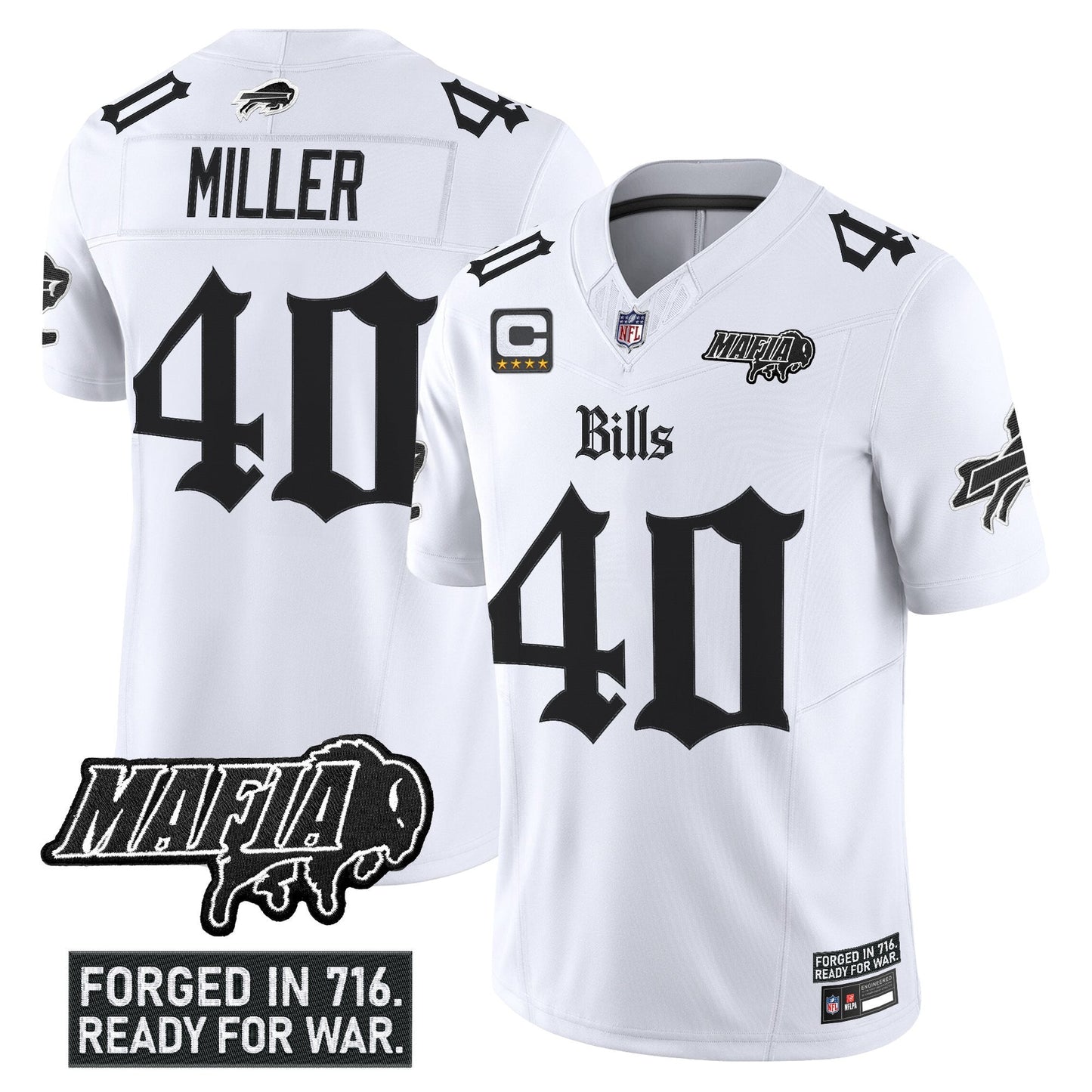 Men's Buffalo Bills 'Gothic Cold Front Edition' Vapor Limited Jersey V2 - All Stitched