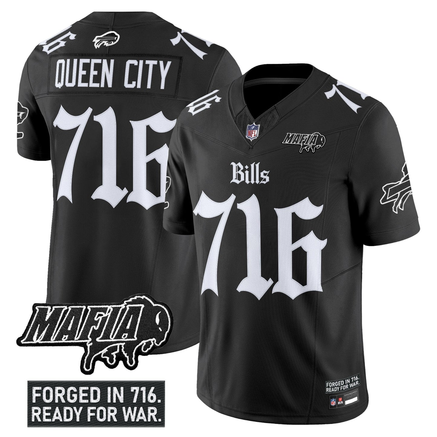 Men's Buffalo Bills 'Gothic Cold Front Edition' Vapor Limited Jersey V2 - All Stitched