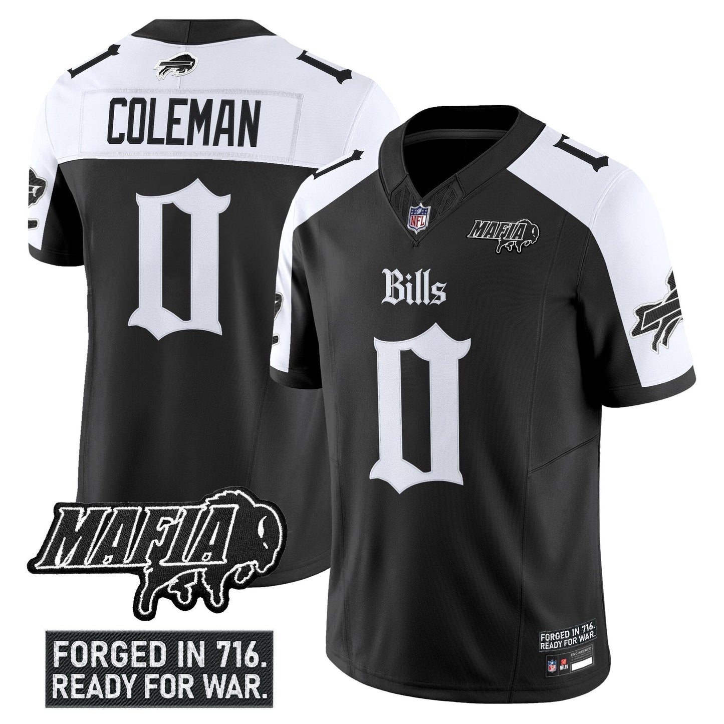 Men's Buffalo Bills 'Gothic Cold Front Edition' Vapor Limited Jersey V2 - All Stitched