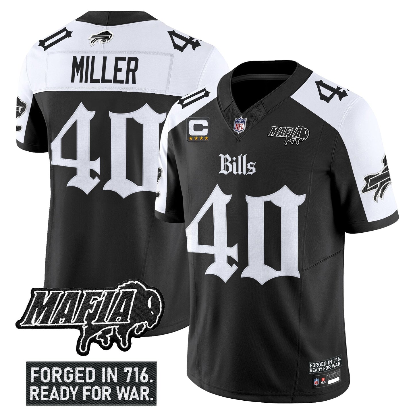 Men's Buffalo Bills 'Gothic Cold Front Edition' Vapor Limited Jersey V2 - All Stitched