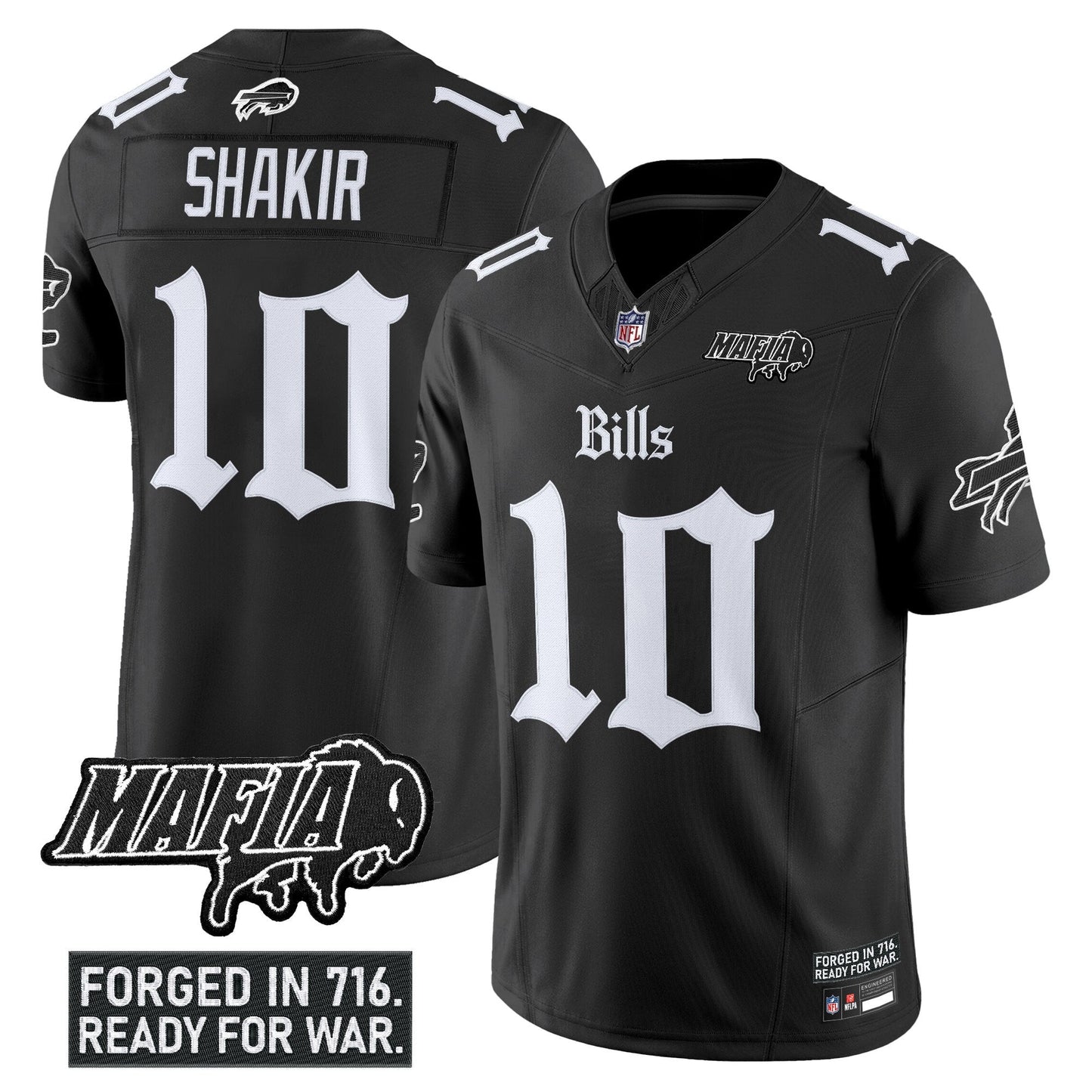 Men's Buffalo Bills 'Gothic Cold Front Edition' Vapor Limited Jersey V2 - All Stitched