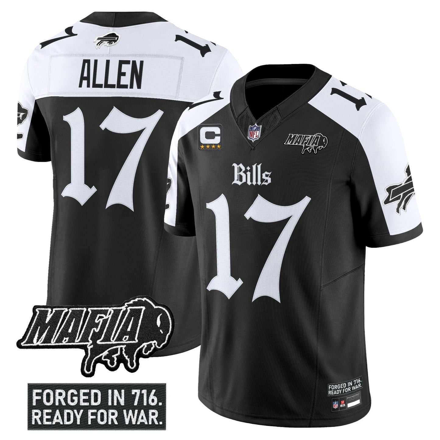 Men's Buffalo Bills 'Gothic Cold Front Edition' Vapor Limited Jersey V2 - All Stitched
