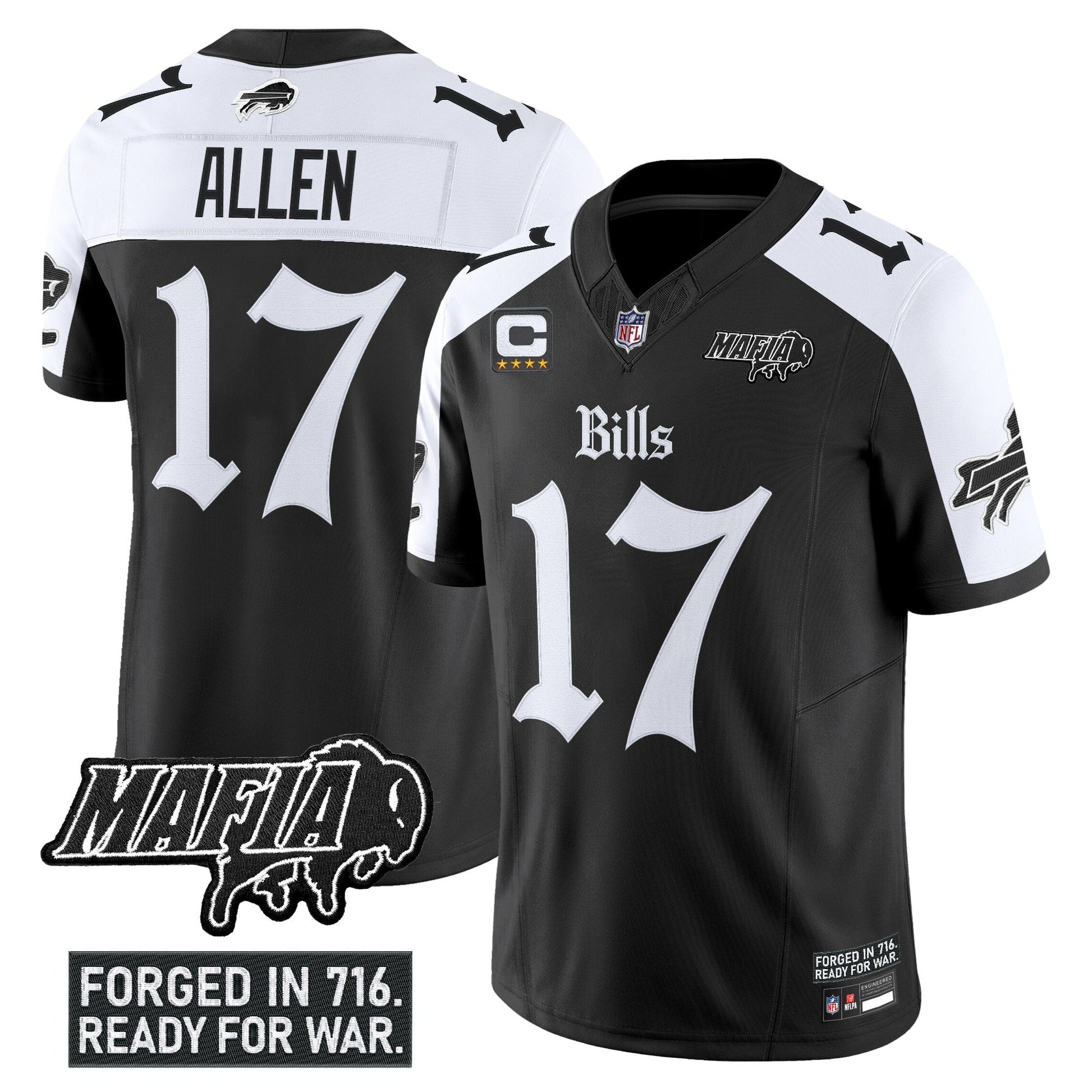Men's Buffalo Bills 'Gothic Cold Front Edition' Vapor Limited Jersey V2 - All Stitched