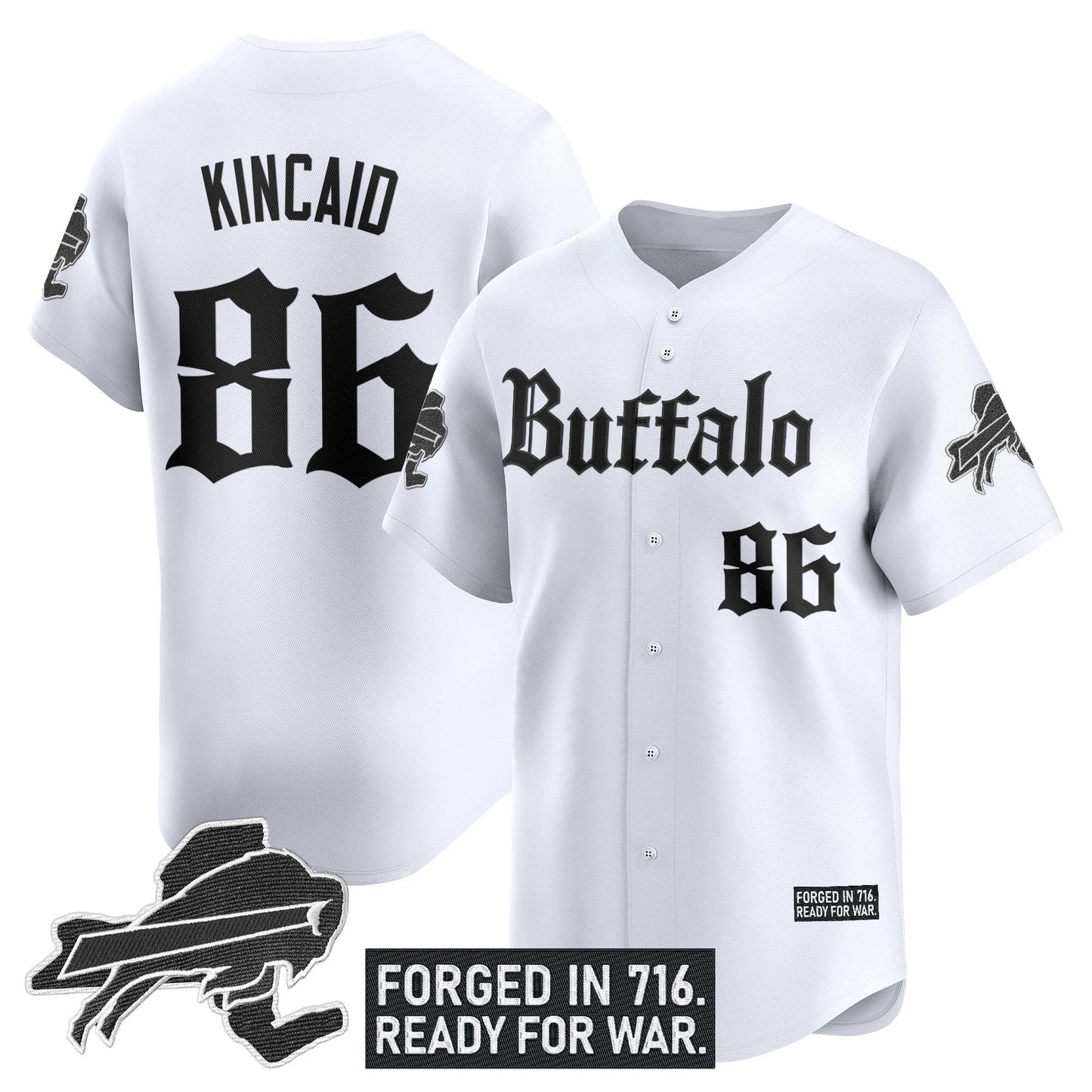 Men's Buffalo Bills 'Gothic Cold Front Edition' Vapor Baseball Jersey - All Stitched