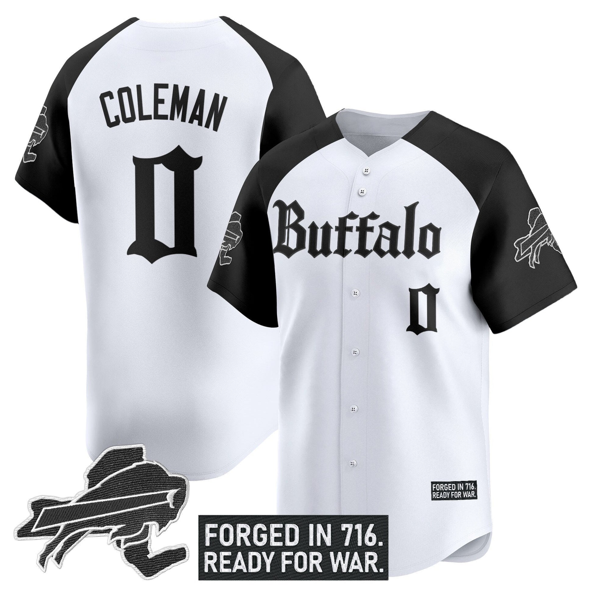 Men's Buffalo Bills 'Gothic Cold Front Edition' Vapor Baseball Jersey - All Stitched